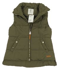 Nové - Khaki šušťáková zateplená vesta H&M