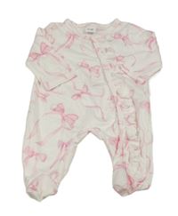 Biely overal s mašľami