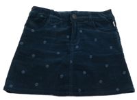 Petrolejová bodkovaná á menšestrová sukňa Sanetta