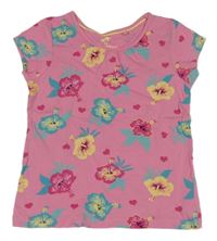 Ružovo-žlté kvetované tričko Lupilu