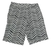 Sivo-čierne pruhované elastické kraťasy George