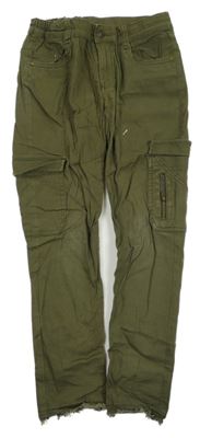 Khaki plátenné nohavice Benetton