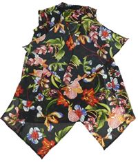 Čierno-farebný kvetovaný šifónový cardigan River Island