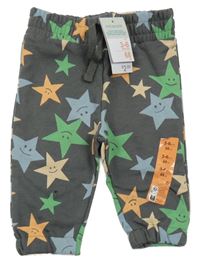 Nové - Tmavošedo-barevné tepláky s hvězdami Primark