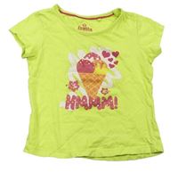 Svetlozelené tričko so zmrzlinou Lupilu