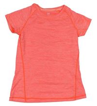 Oranžové melírované športové tričko H&M
