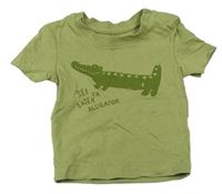 Khaki tričko s krokodílom Primark