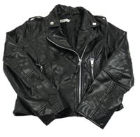 Čierny koženkový jarný krivák H&M