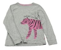 Šedé pyžamové triko s tygrem TU 