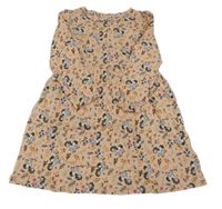 Broskvové bavlnené šaty s koníky Kiki&Koko