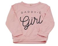 Svetloružová mikina s nápisom