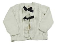 Smotanový prepínaci sveter s mašličkami River Island