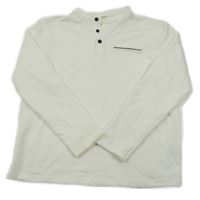 Biele tričko s gombíky Shein