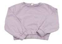 Lila crop mikina