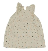 Biele bodkované bavlnené šaty H&M