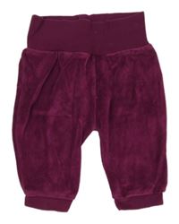 Purpurové zamatové nohavice Topomini