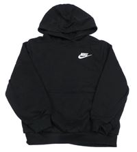 Černá mikina s logem a kapucí Nike 
