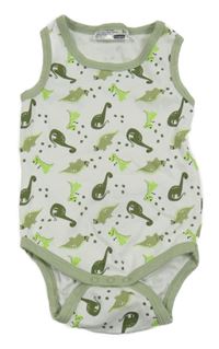 Bílo-khaki body s dinosaury Ergee