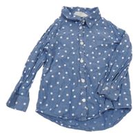 Modrá hvězdičkovaná halenka H&M