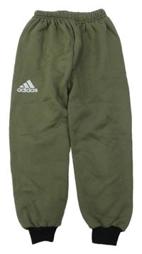 Khaki tepláky s logem Adidas