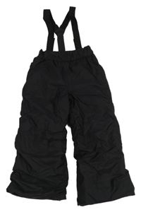 Černé šusťákové oteplovačky s kšandami Decathlon