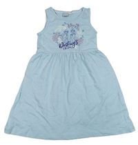 Svetlomodré šaty s Frozen Disney