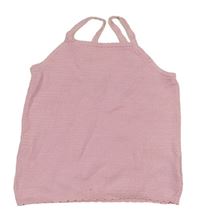 Svetloružový vzorovaný pletený top H&M