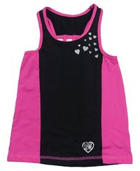 Čierno-kriklavoě ružový športový top so srdiečkami BODY GLOVE