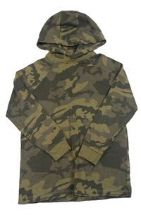 Army melírovaná mikina s kapucňou Next