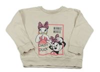 Smotanová oversize mikina s Minnie a Daisy s flitrami George