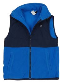Modro-tmavomodrá fleecovo/šusťáková vesta GAP