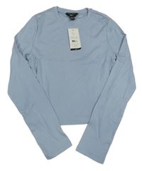 Nové - světlemodré crop triko New Look