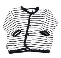 Bielo-čierna pruhovaná prepínaci mikina Feetje