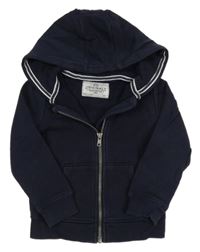 Tmavomodrá prepínaci mikina s kapucňou M&S