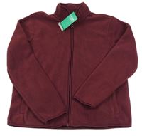 Nové - vínová fleecová prepínaci mikina George