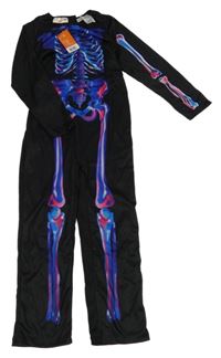 Nové - Kostým - Černý overal s kostmi 