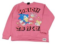 Ružová tepláková mikina so Sonicem PRIMARK