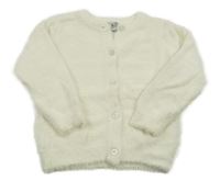 Smotanový trblietavý chlpatý prepínaci sveter Tu