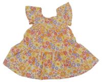 Smetanovo-farebné kvetované vzorované šaty PRIMARK