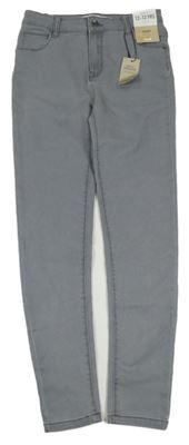 Nové - šedé skinny teplákové rifle Denim Co.
