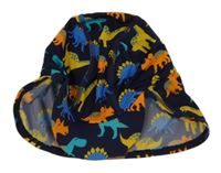Tmavomodrá UV plážová šiltovka s dinosaurami C&A