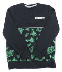 Černá mikina s Fortnite C&A