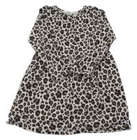 Smetanovo-čierno-hnedé vzorované šaty H&M
