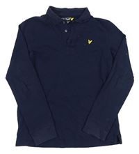 Tmavomodré polo triko s nášivkou Lyle&Scott