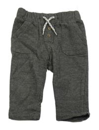 Sivo-čierne kockované teplákové chino nohavice C&A