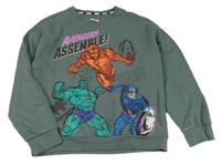 Tmavozelená mikina s Avengers M&S