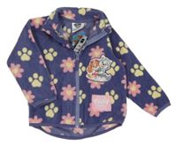 Nové - Tmavomodrá květovaná fleecová propínací mikina se Skye a Everest Dunnes