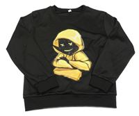 Čierna mikina s potlačou