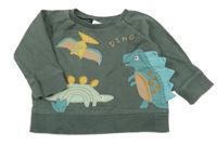 Khaki mikina s dinosaury Next