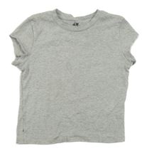 Sivé melírované crop tričko H&M